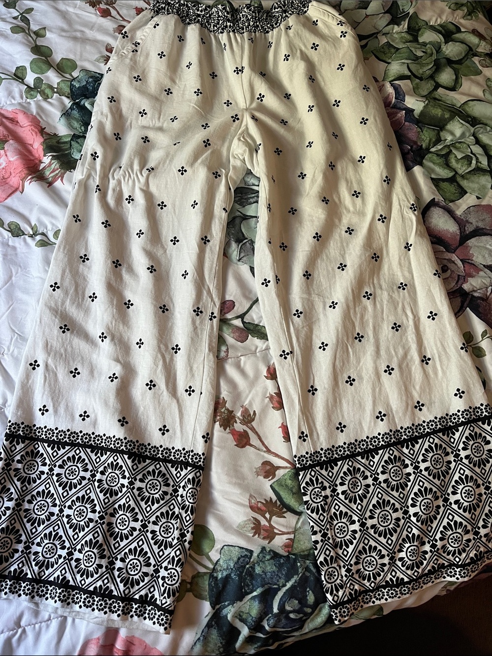 Cato Palazzo Pants Linen Rayon Blend